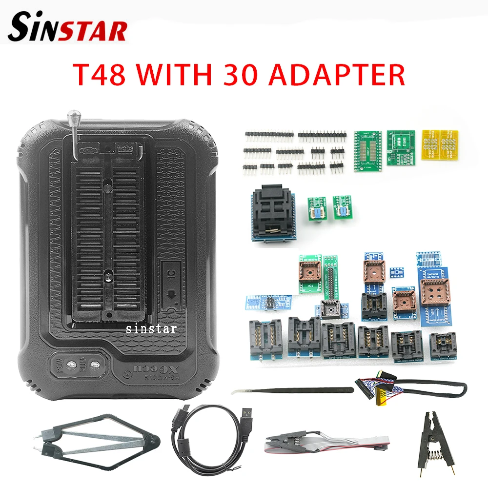 XGECU T48 TL866-3G ROMライター40pin 9アダプター付属 XGecu T48 (TL866-3G) + 30/37/42 Adapter Programmer Support
