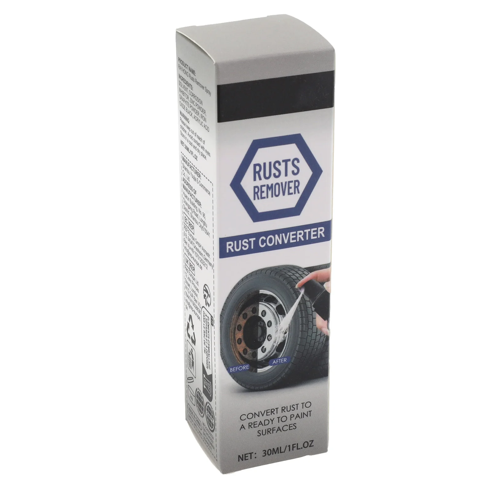 Car Anti-Rust Remover Inhibitor 30ml Rust Remover Maintenance Derusting Spray Cleaner Automotive Maintenance Repair Tool