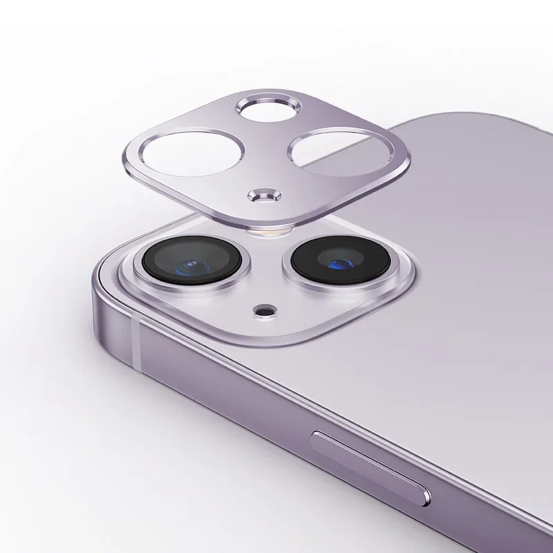 Premium Titanium Gray Metal Camera Lens Protector - Elegant Protection Cover Accessory