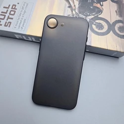 UltraThin Frosted Translucent Soft Case - Solid Color Clear Matte with Anti - Fingerprint Finish - iPhone 16 (Black)