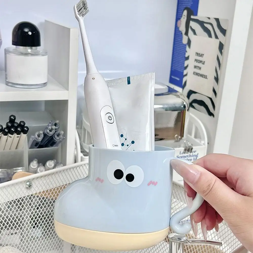 Cartoon Big Eyes Expression Plastic Toothbrush Cup For Bathroom_voghion.com