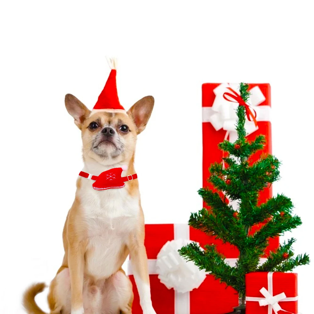 5/10PCS Christmas Dog Bow Ties – Adjustable Elk & Snowman Accessories 5