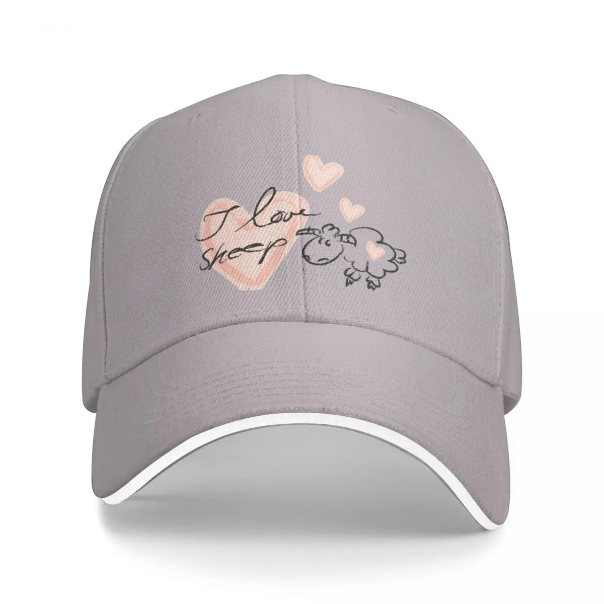 

i love sheep Cap Baseball Cap bucket hat Sunscreen military tactical cap Man cap Women's