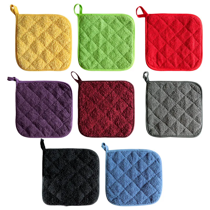Cotton Pot Holders Heat Resistant Towel Pot Holders Cotton Non-slip Mat Potholder Kitchen Baking Hot Pads Table Placemat Accessories