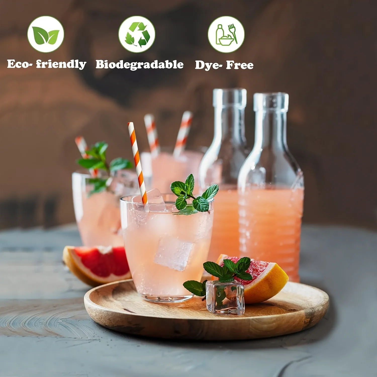Rainbow Striped Paper Straws for Drinking disposable reusable straws Coffee Shop Bar Restaurant supplies 6mm*197mm 100pcs Bulk