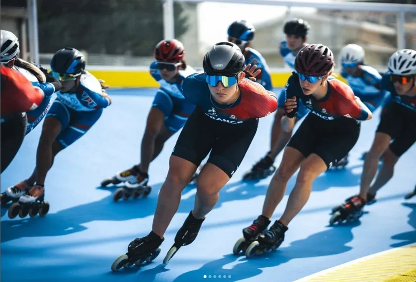 DoubleFF Triathlon Racing Suit Speed Inline Roller Skate Skinsuit Fast Skats Mtb Roller Skating Sport Jumpsuit major Set