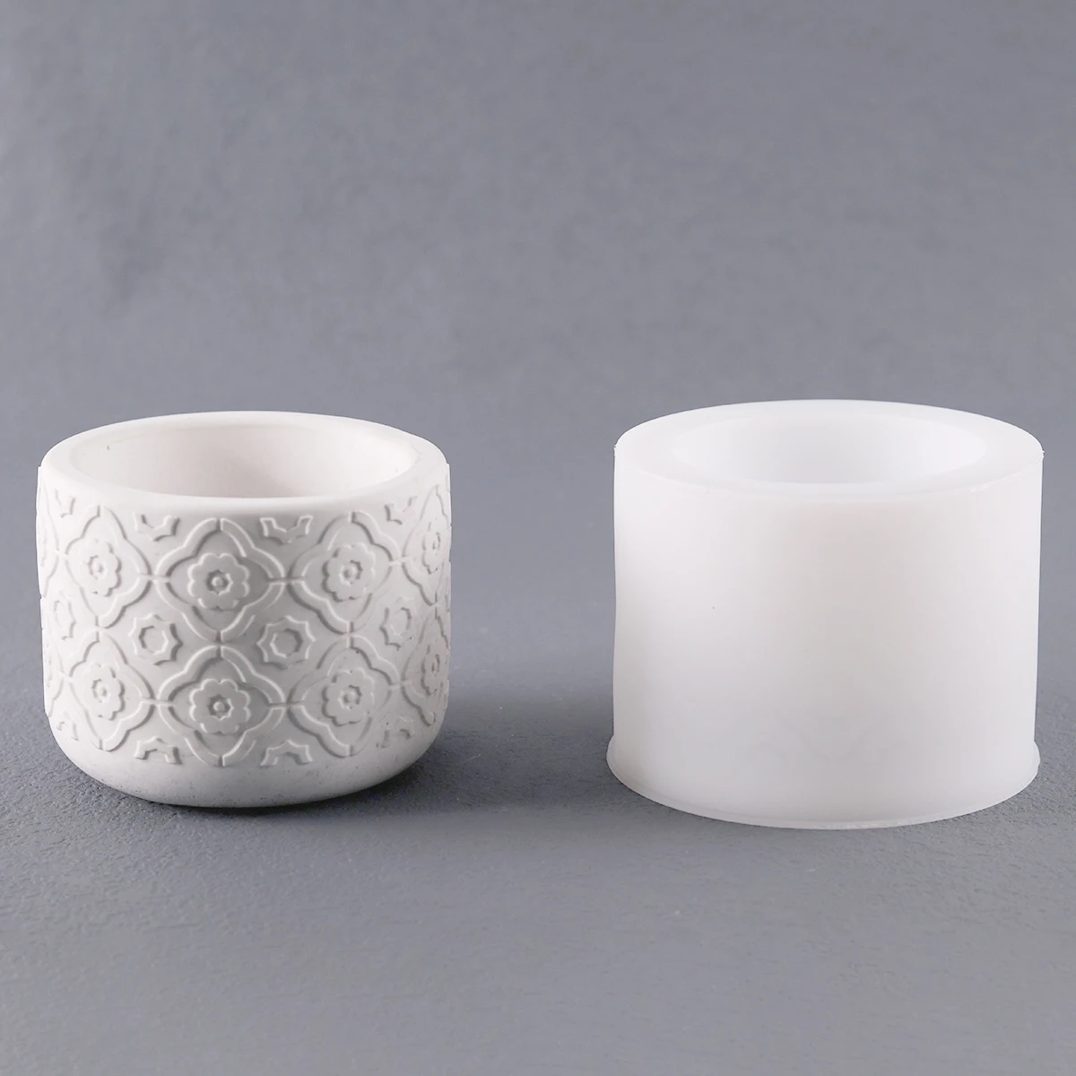 Cylinder Flower Pot Silicone Molds DIY Cement Concrete Plaster Candle Jar Box Pottery Mould Handmade Planter Gardening Decor silicone mold