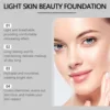 EELHOE Face Foundation Oil Control Sweatproof Natural Finish Glow Skin Brightening High Coverage Makeup Base Foundation Cream 5g