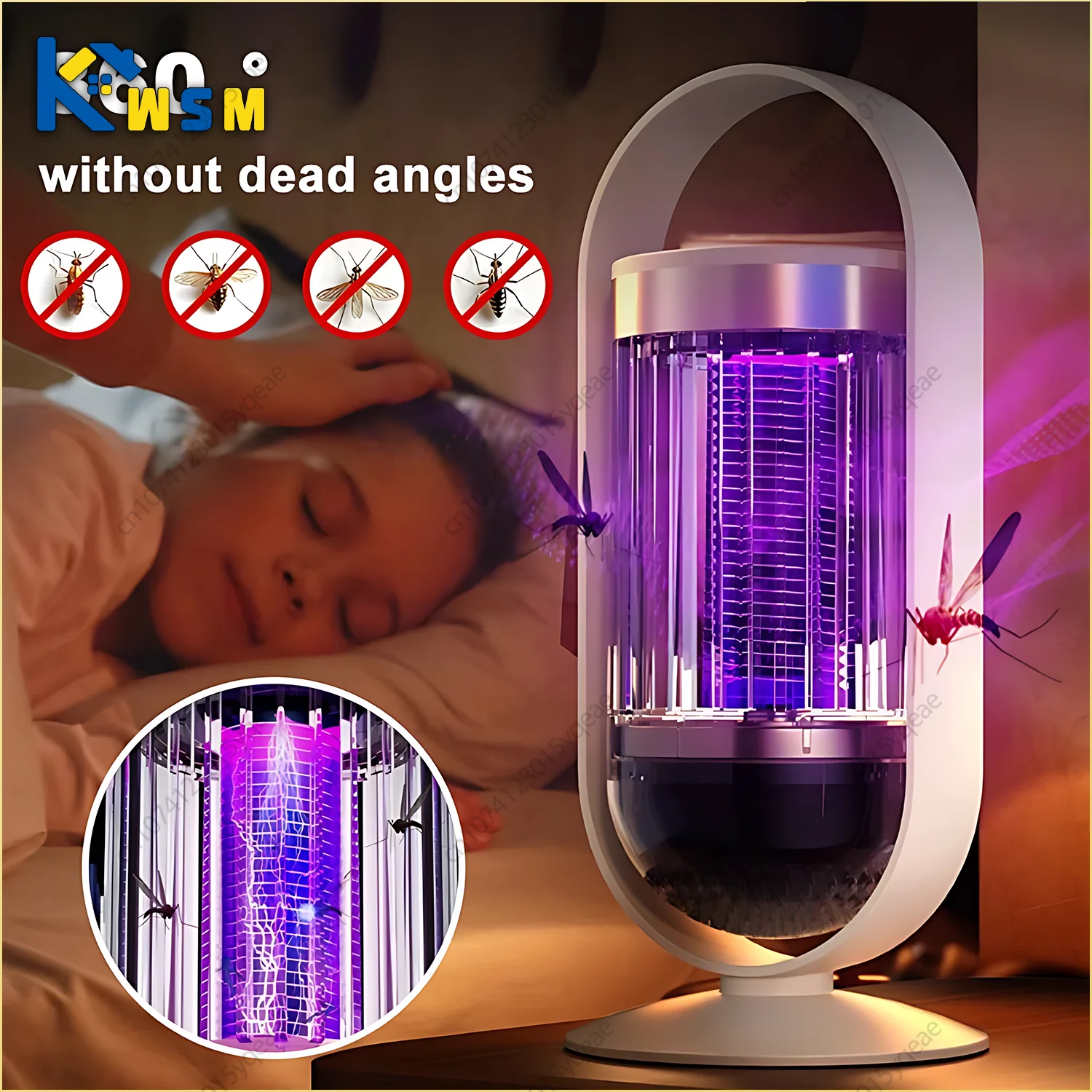 Mosquito Killer Lamp USB Rechargeable Electric Fly Trap Insect Repellent