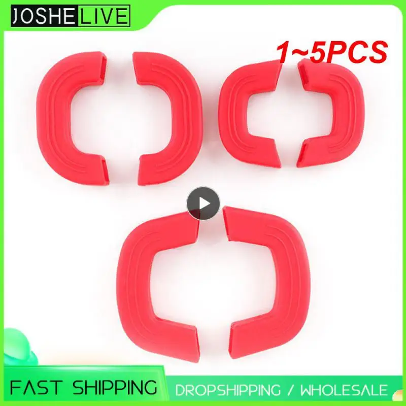 For Frying Cast Iron Skillet Pan Non Stick Pot Handle Protectors 1~5PCS Pot Handle Cover Silicone Lid Insulation Clips pot handle cover