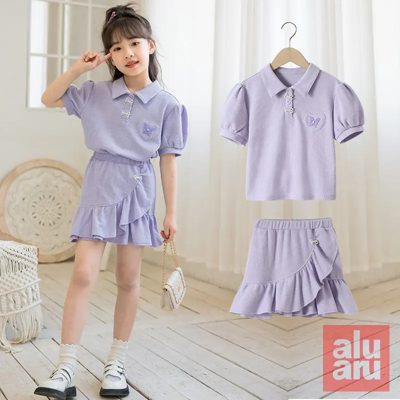 

Girls' Set 2023 Summer New Fashion Children's Sports Summer Wear CUHK Children's Korean Version of Children's Set
