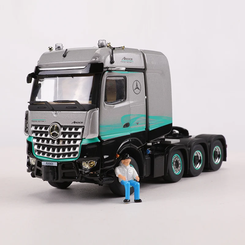 

1:50 Actros 1 Trailer Head Balck Edition Simulation Alloy Die-casting Engineering Vehicle Model Collection