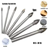 Foret à pointe en carbure, outil de coupe professionnel, céramique, carrelage, marbre, verre miroir, 1PC, 3mm, 4mm, 5mm, 6mm, 8mm, 10mm, 12mm, 14mm, 16mm 1