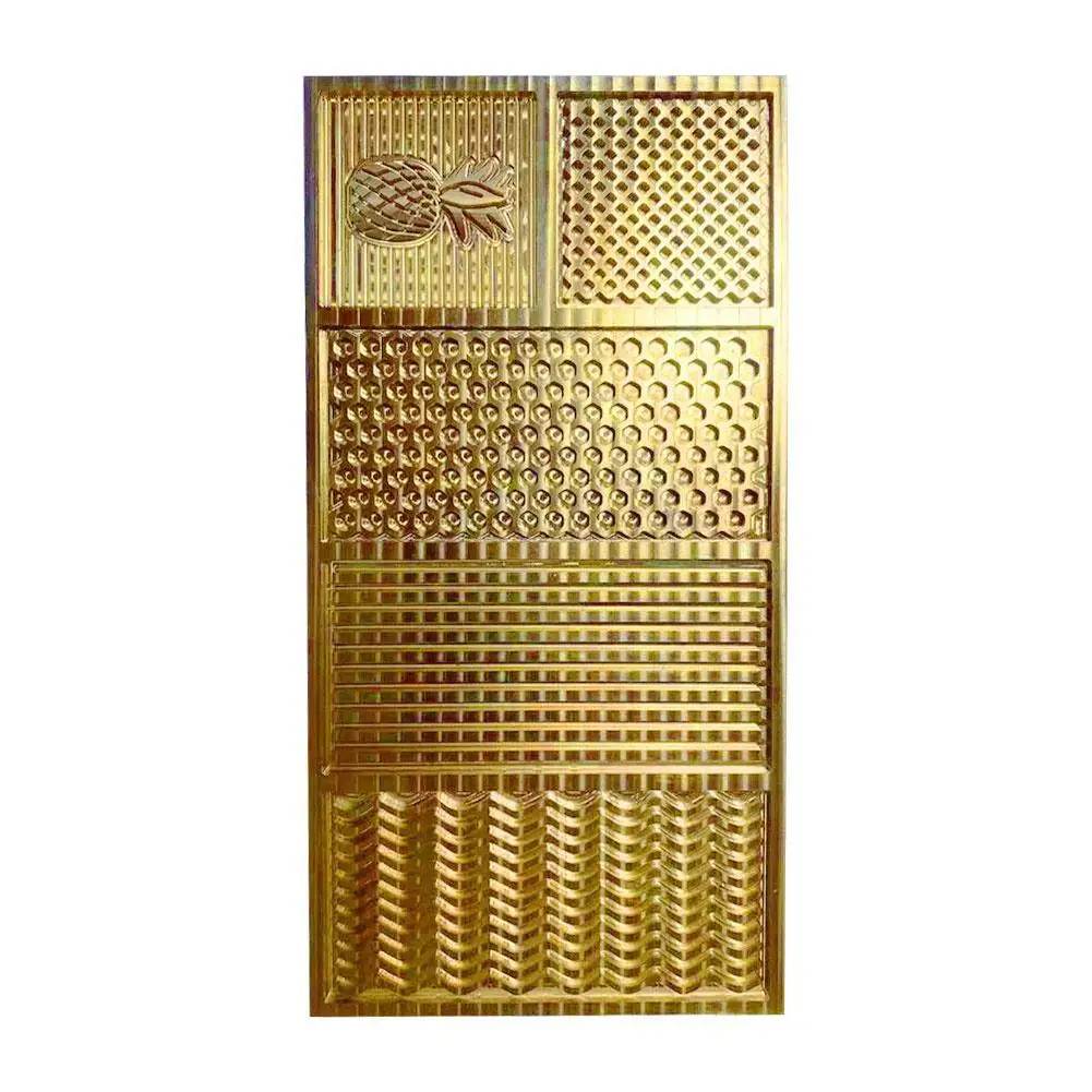 

Bar Ice Stamp Plate Brass Honeycomb Ice Mold DIY Cocktails Whiskey Ice Printing Stamping Bar Tools Carving Icecube