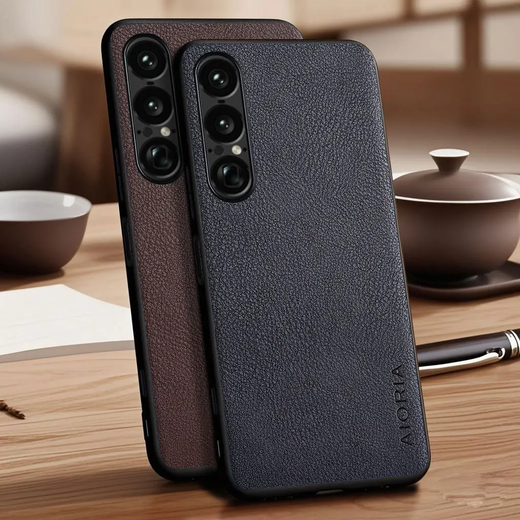 Vegan Lychee Pebbled Leather Phone Case Cover