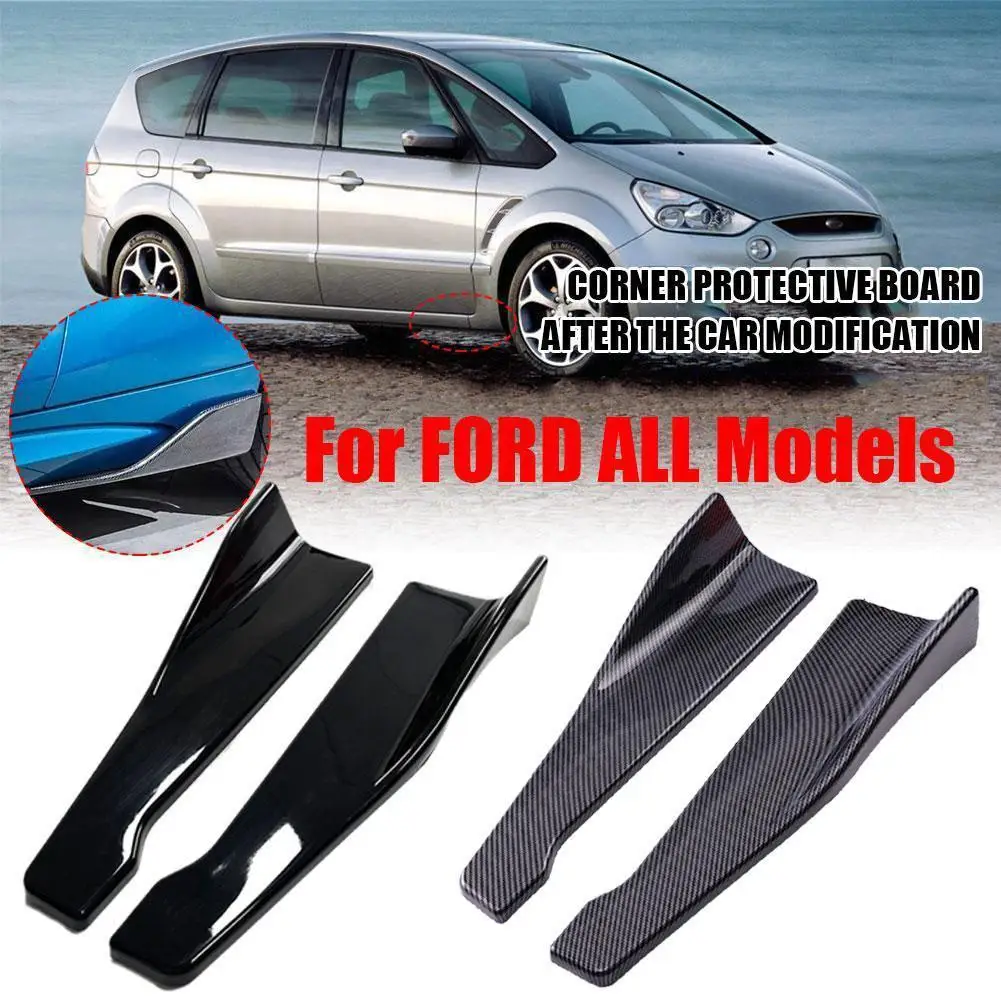 Universal Car Side Skirt Bumper Spoiler Splitter Protector For Ford all Models Anti-collision Edge Protection Car Accessories car bumper accessories