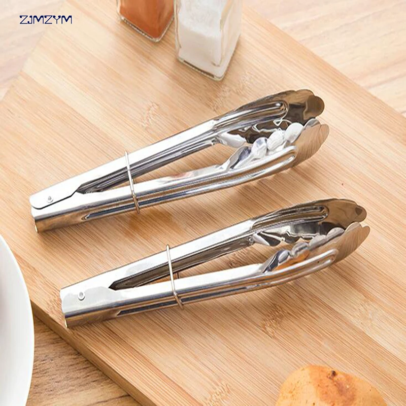 Stainless Steel Kitchen Food Tongs Household Cooking Utensils Cookware Bbq Assesories Grill Accessories Buffet Bread Clips