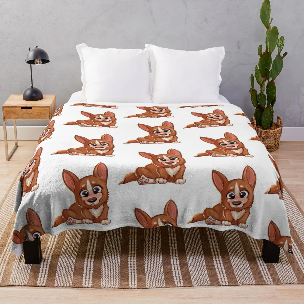 

Cute funny corgi Throw Blanket Decorative Bed Blankets Comforter Blanket blankets and throws Sofa Blanket Bed blanket