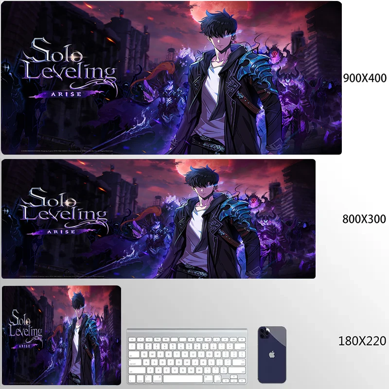 Shadow King Gaming Mousepad - XXL 90x40cm Non-Slip Desk Mat with Locking Edge