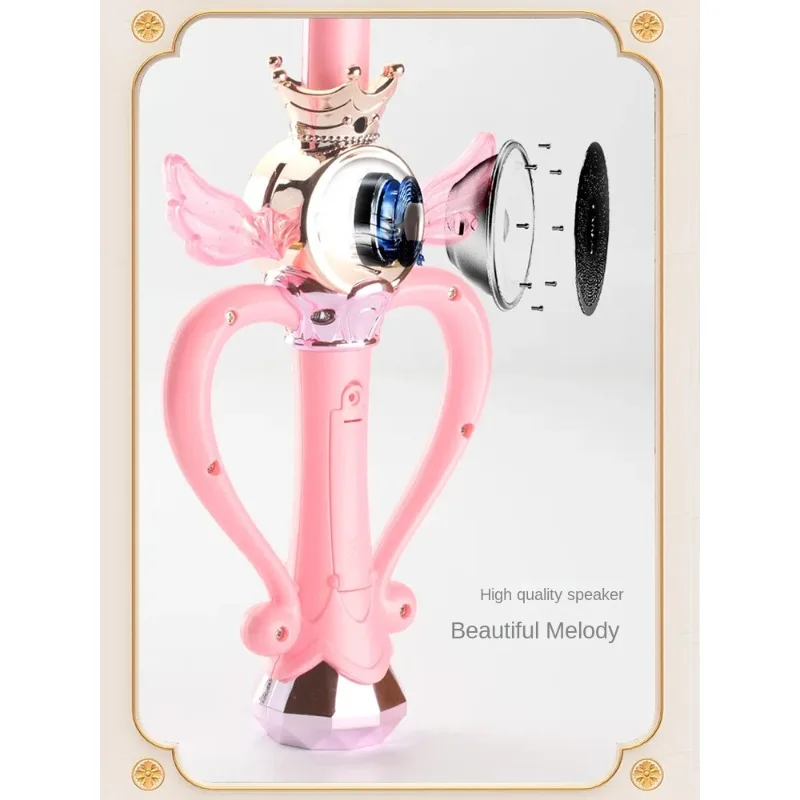 Children's fairy magic wand toy Light up laser sword Pink maiden