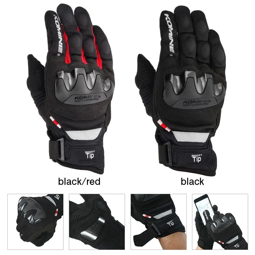 Men for Komine GK220 Motorcycle Gloves Black Racing Motorbike Road Race Glove 4 Season Moto Guante cинтетическое моторное масло liquimoly motorbike 4t synth street race 10w60 1 л 1525