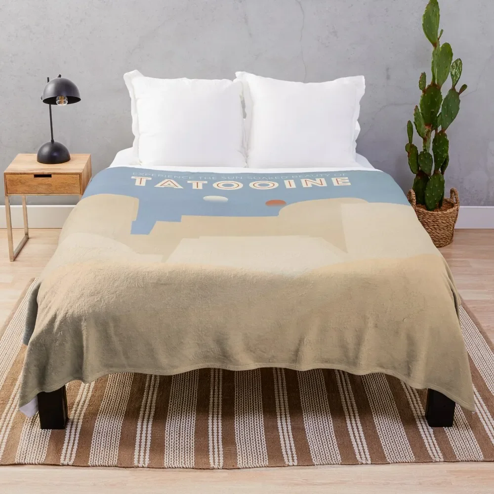 

Galactic Travel - Tatooine Throw Blanket Sofa Throw Single Blankets