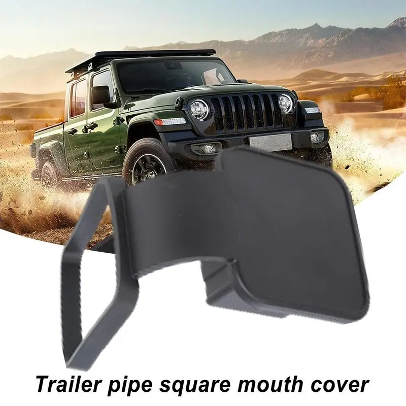 Trailer Hitch Tube Cover 2-Inch Rubber Towing Hitch Covers Universal Plug Tube Cap Protector Automobile Exterior Accessories trailer hitch tube cover