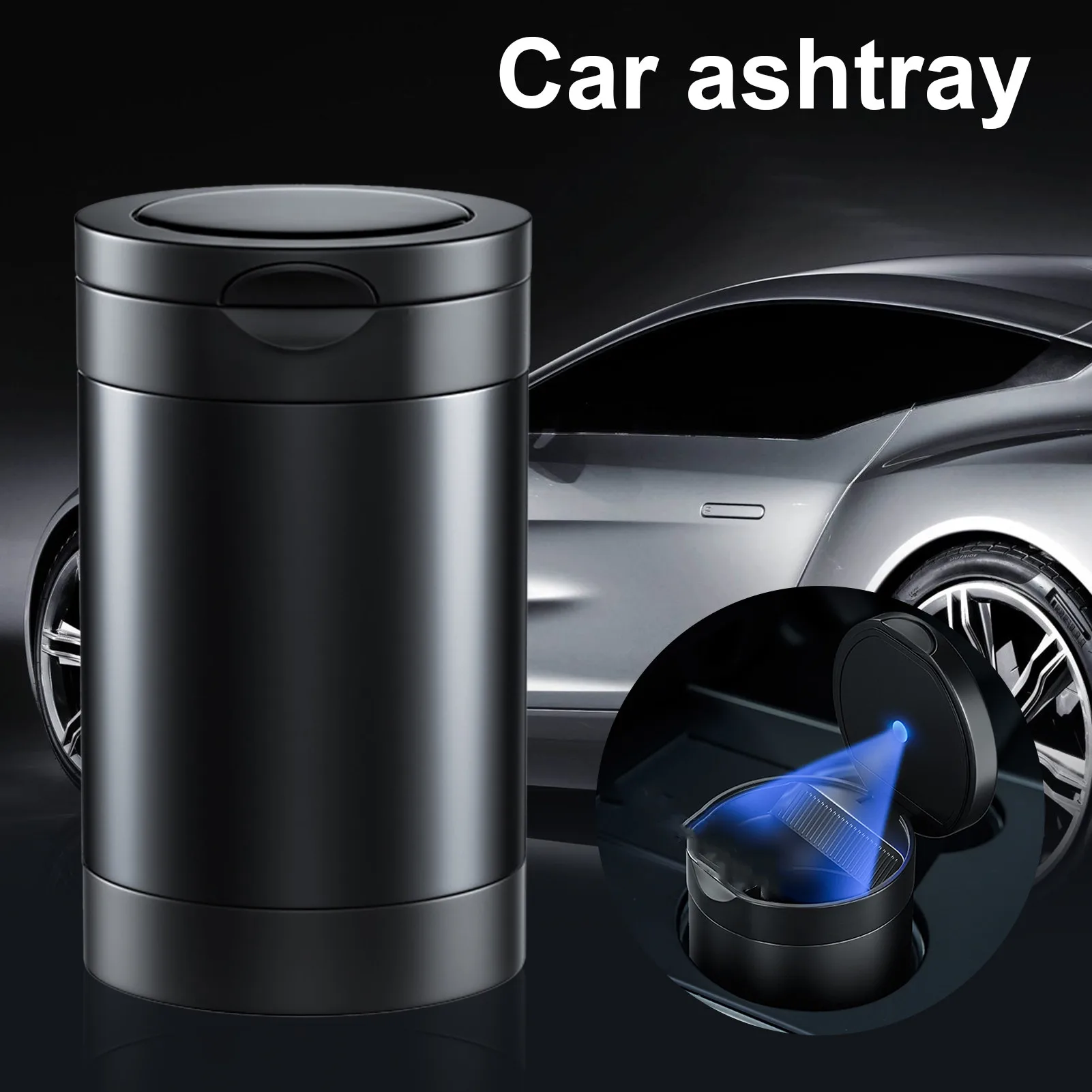 Posacenere Per Auto Con Luce A Led, Facile Da Pulire, Luce Blu Staccabile Per  Auto, Posacenere Senza Fumo Per Auto