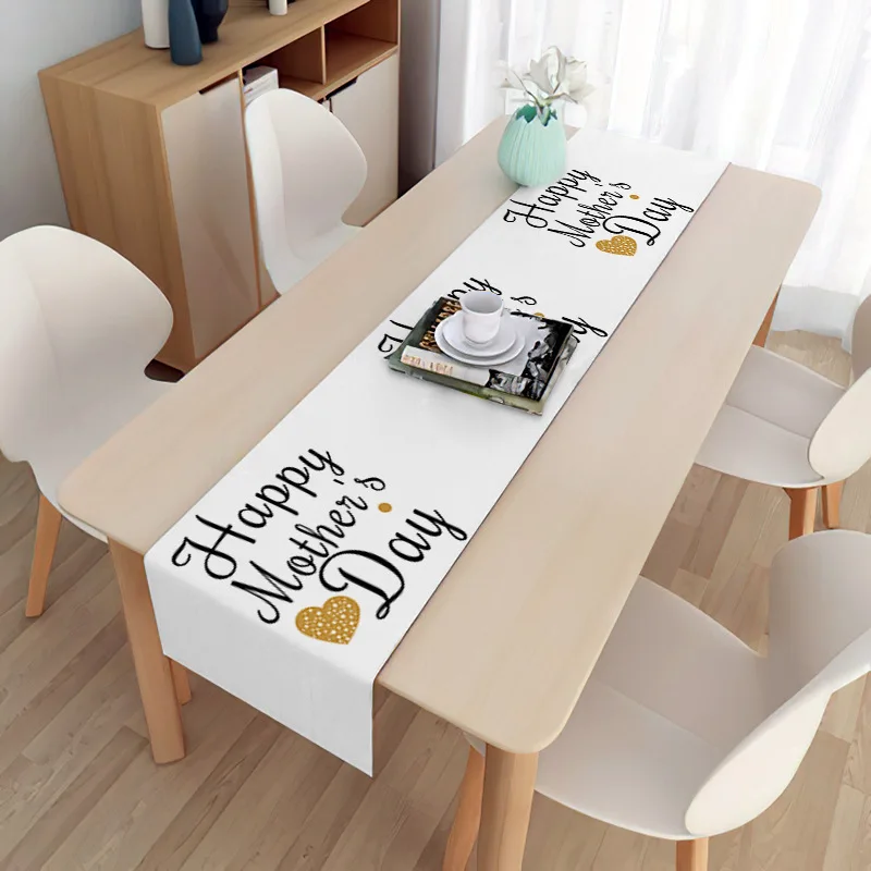 

Новинка 2022, декоративная льняная маслостойкая Скатерть на день матери, пыленепроницаемые скатерти для стола, домашний коврик для обеденног...