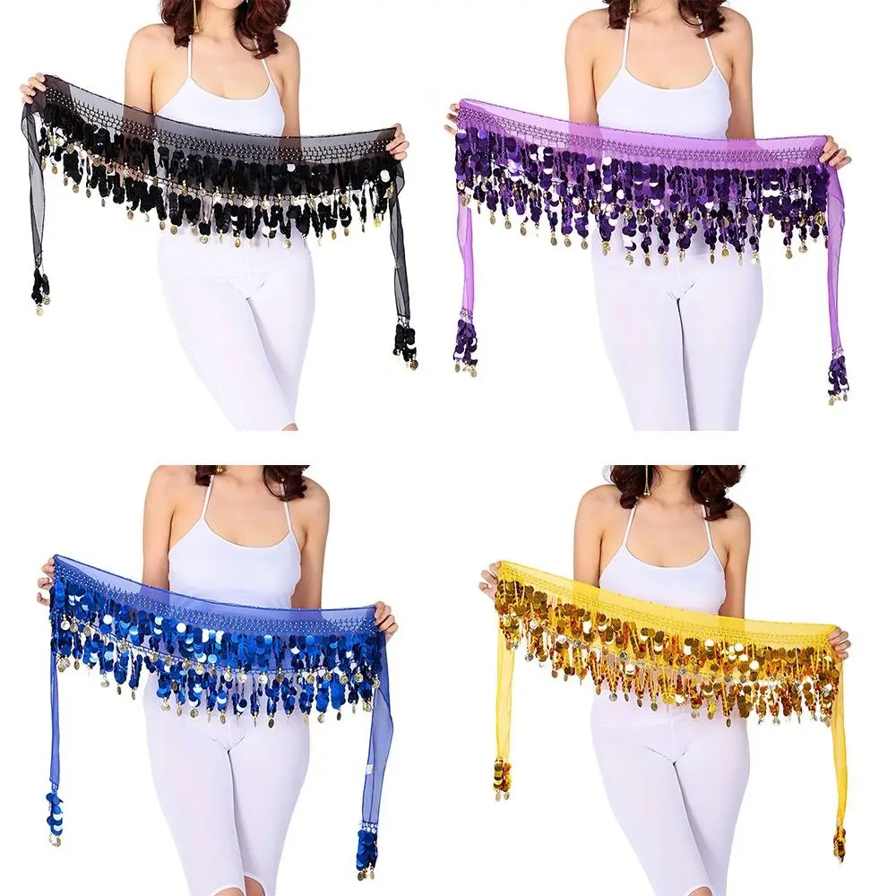 

For Thailand/India/Arab Tassels Sequins Belly Dance Belt Dancer Skirt Waist Chain Hip Scarf