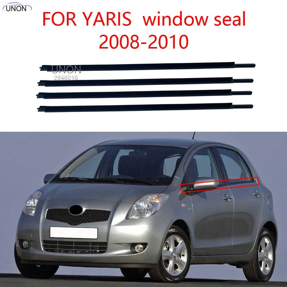 For Toyota Yaris 2008-2011 Weatherstrip Window Seal Car Window Moulding Trim Seal Door Out For YARIS custom car decals