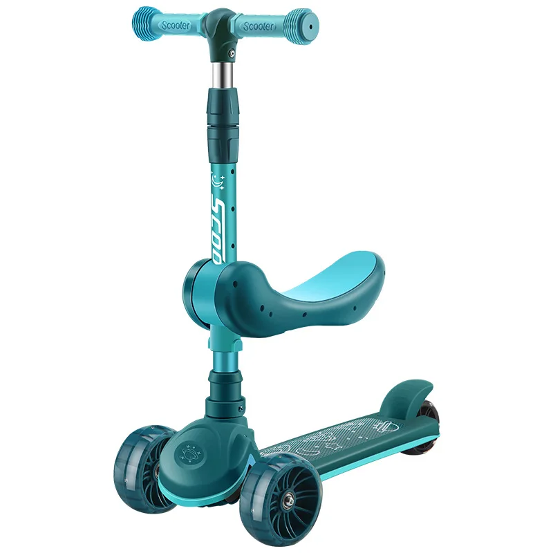 Children's Scooter 2-12 Years Old Can Sit Perambulator Music Three Four-Wheel Scooter Children scooter accessories kick scooter