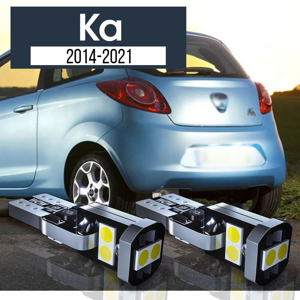 

2pcs LED License Plate Light Lamp Canbus Accessories For Ford Ka 3 2014 2015 2016 2017 2018 2019 2020 2021