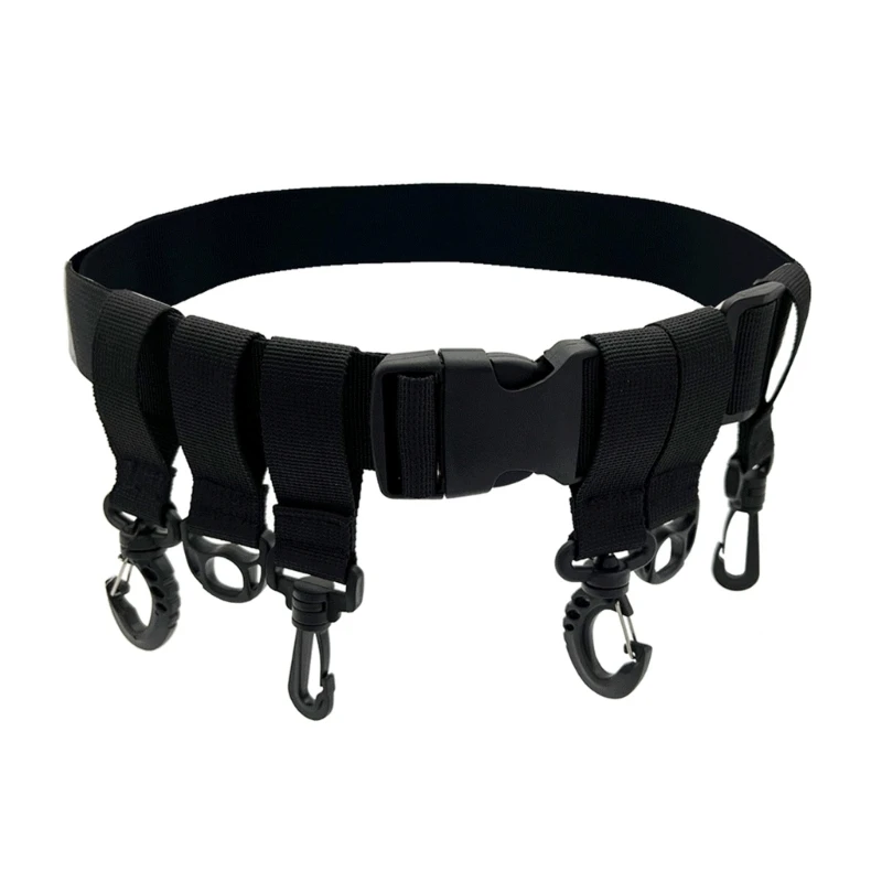 Adjustable Fishing Wading Belt Nylon Waist Belt With Hook Waist