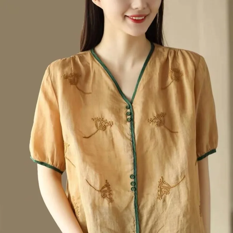 Spring Summer New Fashion Round Neck Short Sleeve Tees Casual Women's Clothing Loose Pure Cotton Female Clothes Printed T-Shirts