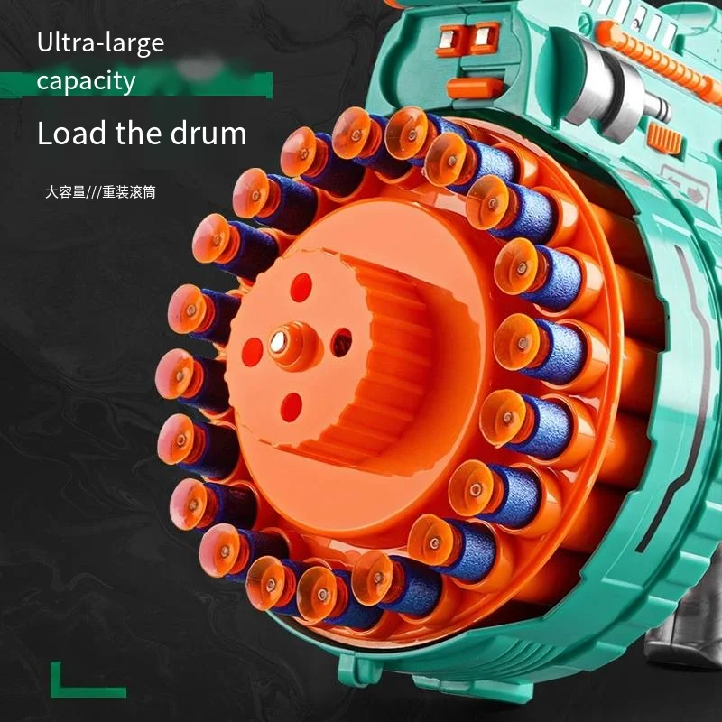 Boys Electric Continuous Shooting Gatling Toy Gun Suction Cup Soft Bullet Gun Nerfs Gun BB Gun Children's Birthday Gift 4