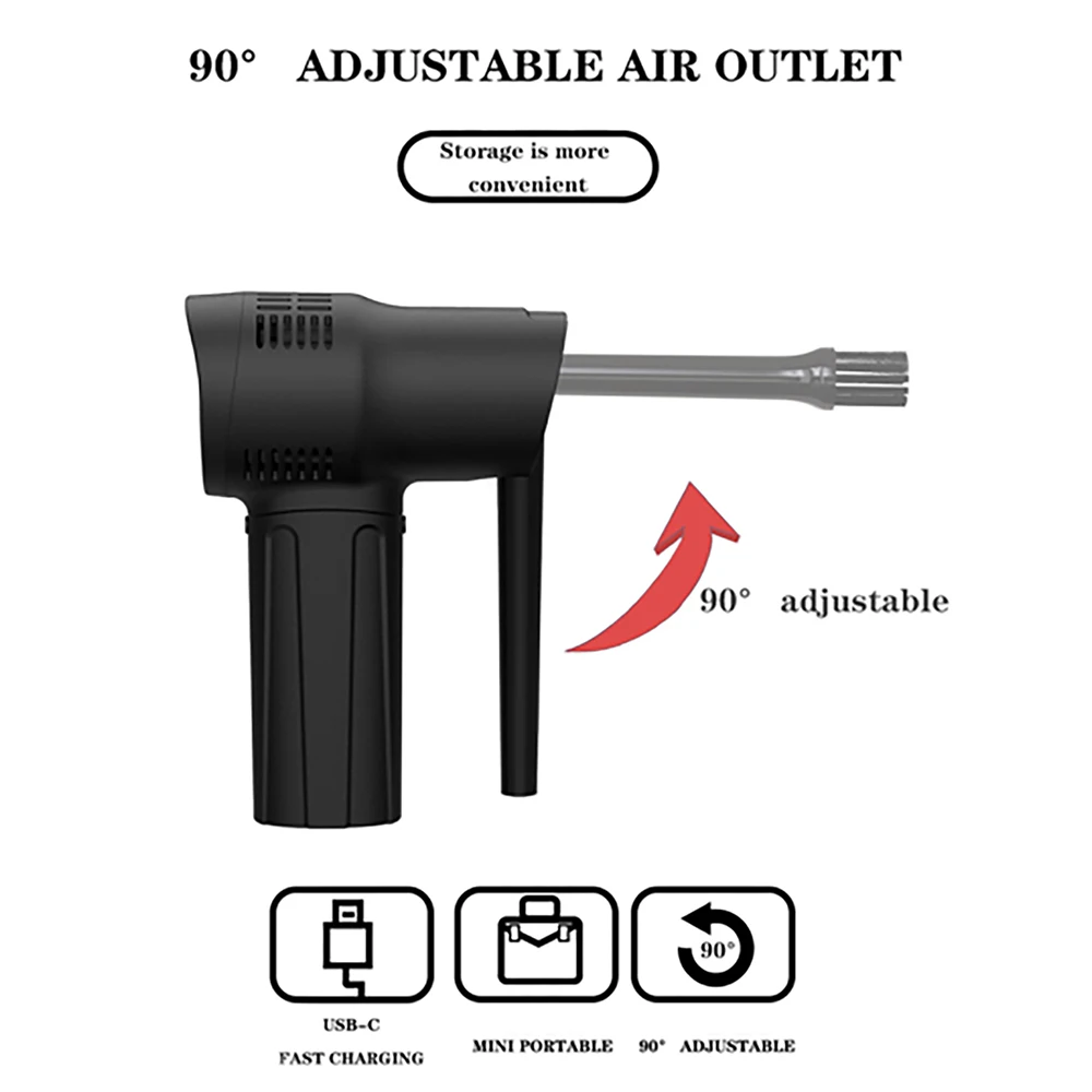 Portable Electric Dedusting Wireless Air Blower USB Charging Portable Compressed Air Duster For Computer Keyboard PC Car Clean