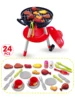 BBQ Cooking Kitchen Toys Interactive BBQ Toys Food Cooking Toys Kids Kitchen Pretend Games 24PCS 5