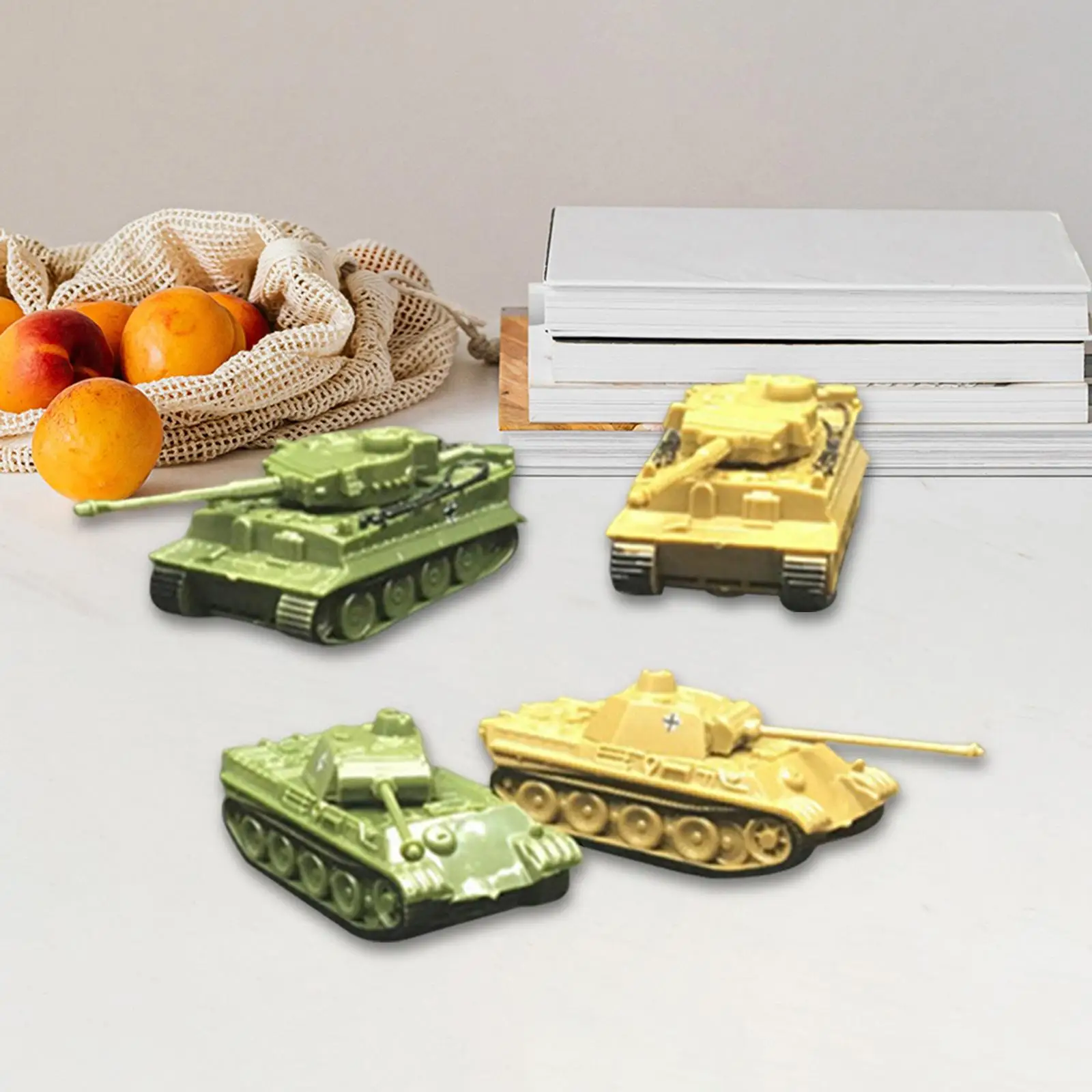 4 Pieces 1/144 4d Assemble Tank Model Puzzle Armored Vehicle For Boys