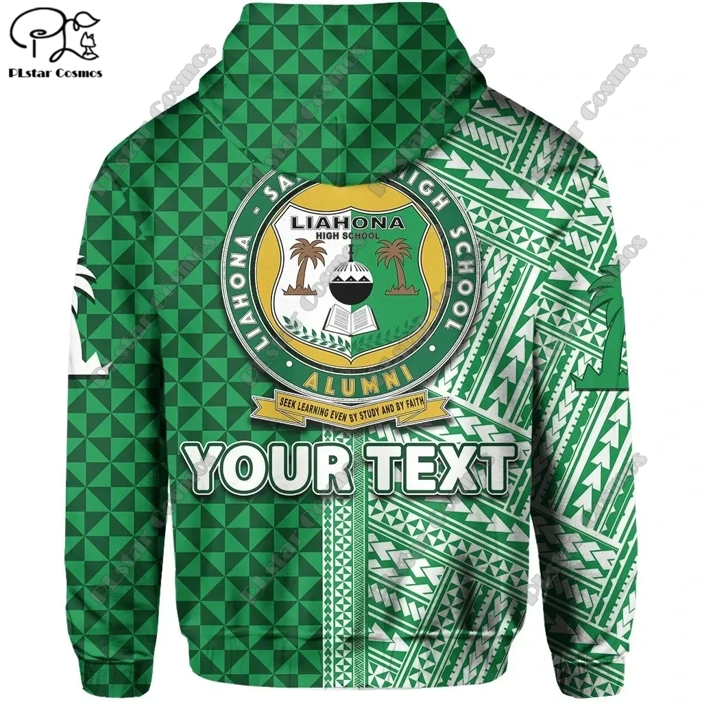 PLstar Cosmos 3D Print Newest Tattoo Tonga Liahona High School Art Harajuku Streetwear Pullover Unique Unisex Hoodie/Zip