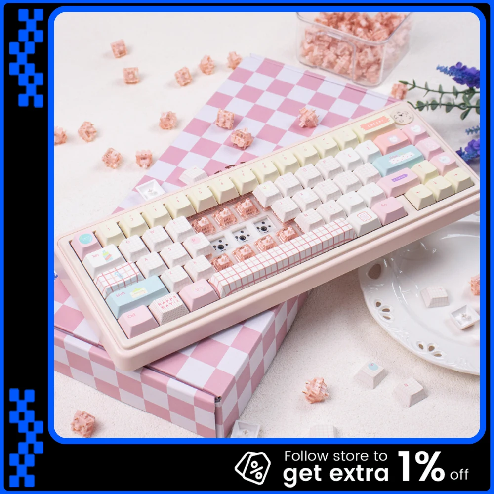 U'Re UR65 기계식 키보드 3모드 무선 게이밍 키보드 가스켓 PC RGB 지원 QMK 핫스왑 11개 커스텀 게이머 액세서리
