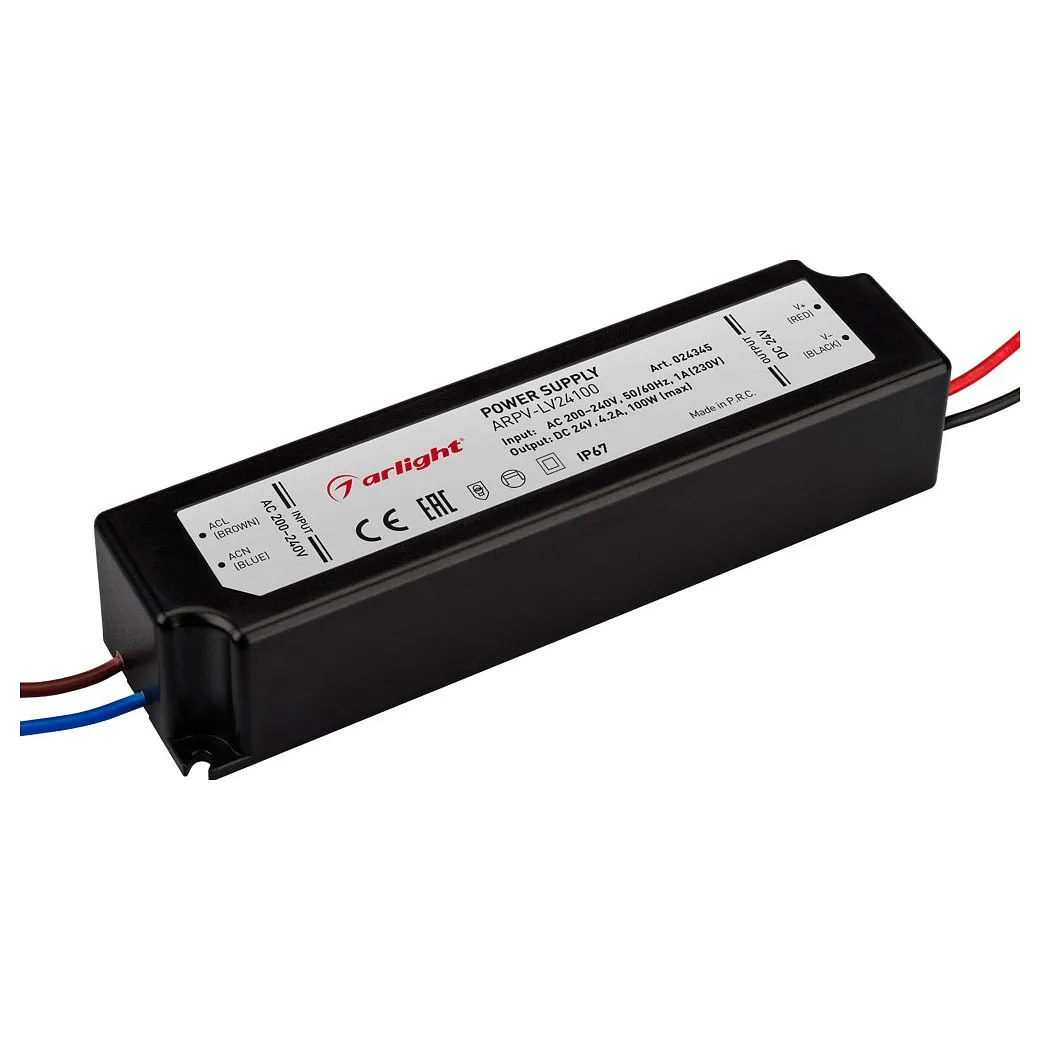 Блок питания Arlight 24В 100Вт ARPV-LV24100 (24V 4.2A 100W) | Лампы и освещение