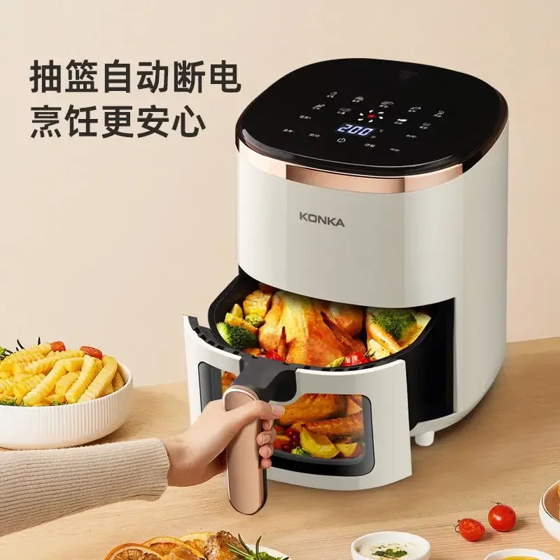Air fryer. Visual. Full-automatic. Large-capacity New household Oil-free Intelligent With reservation timer French fries machine 3