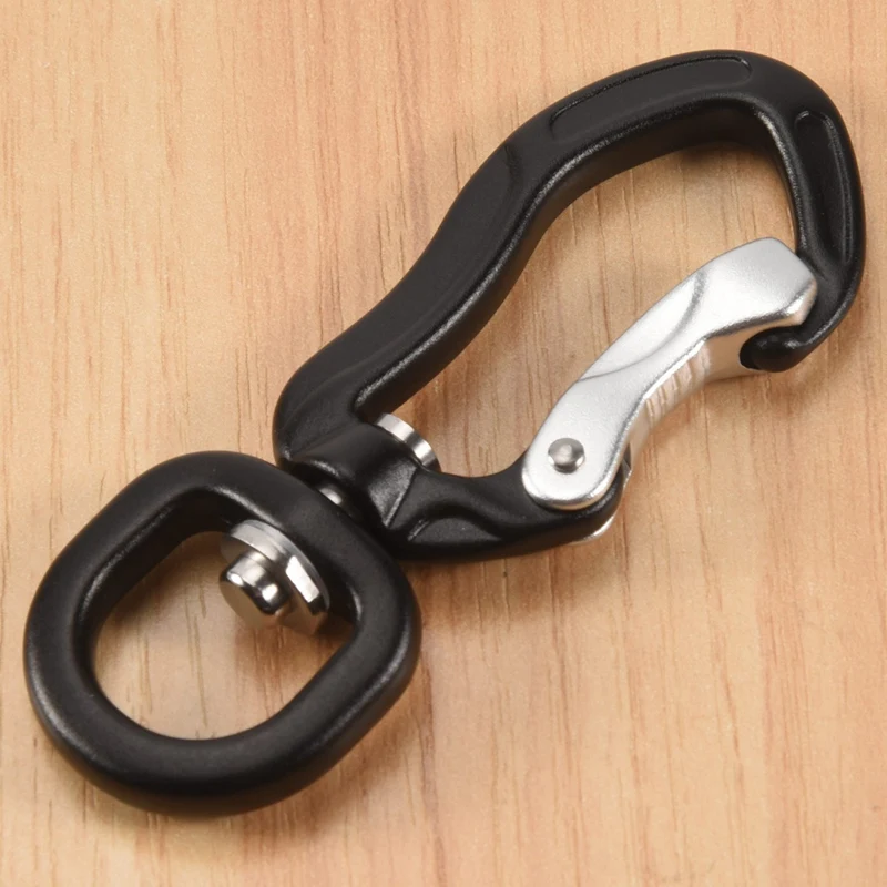 360&deg; Swivel Rotating Carabiner Clip,Multifunctional Aluminium Alloy Carabiner D Buckle For Outdoor Camping Hiking