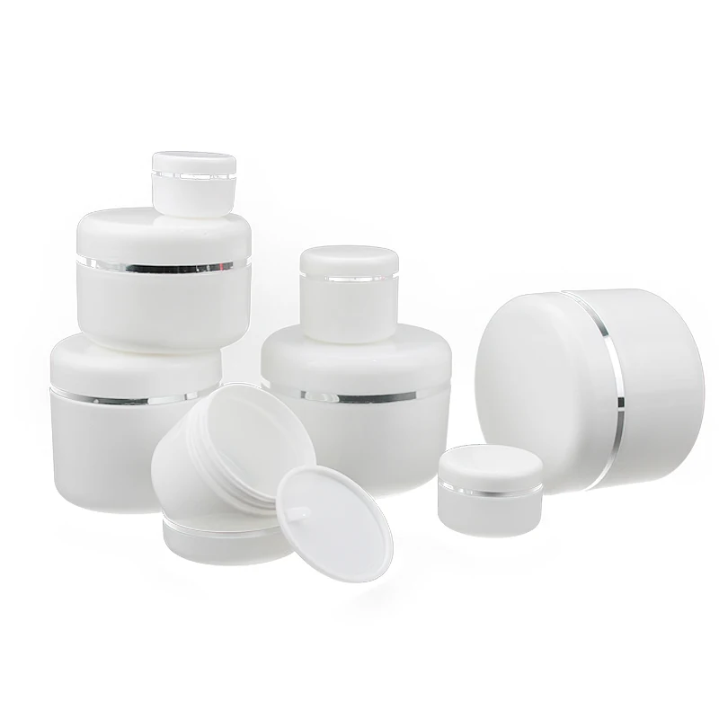 Plastic Cosmetic Cream Jar Empty Makeup Loose Powder Jar Face Cream Pot 24PCS 10g/20g/30g/50g/100g/150g/200g/250g moisturizer jar cosmetic pot jars