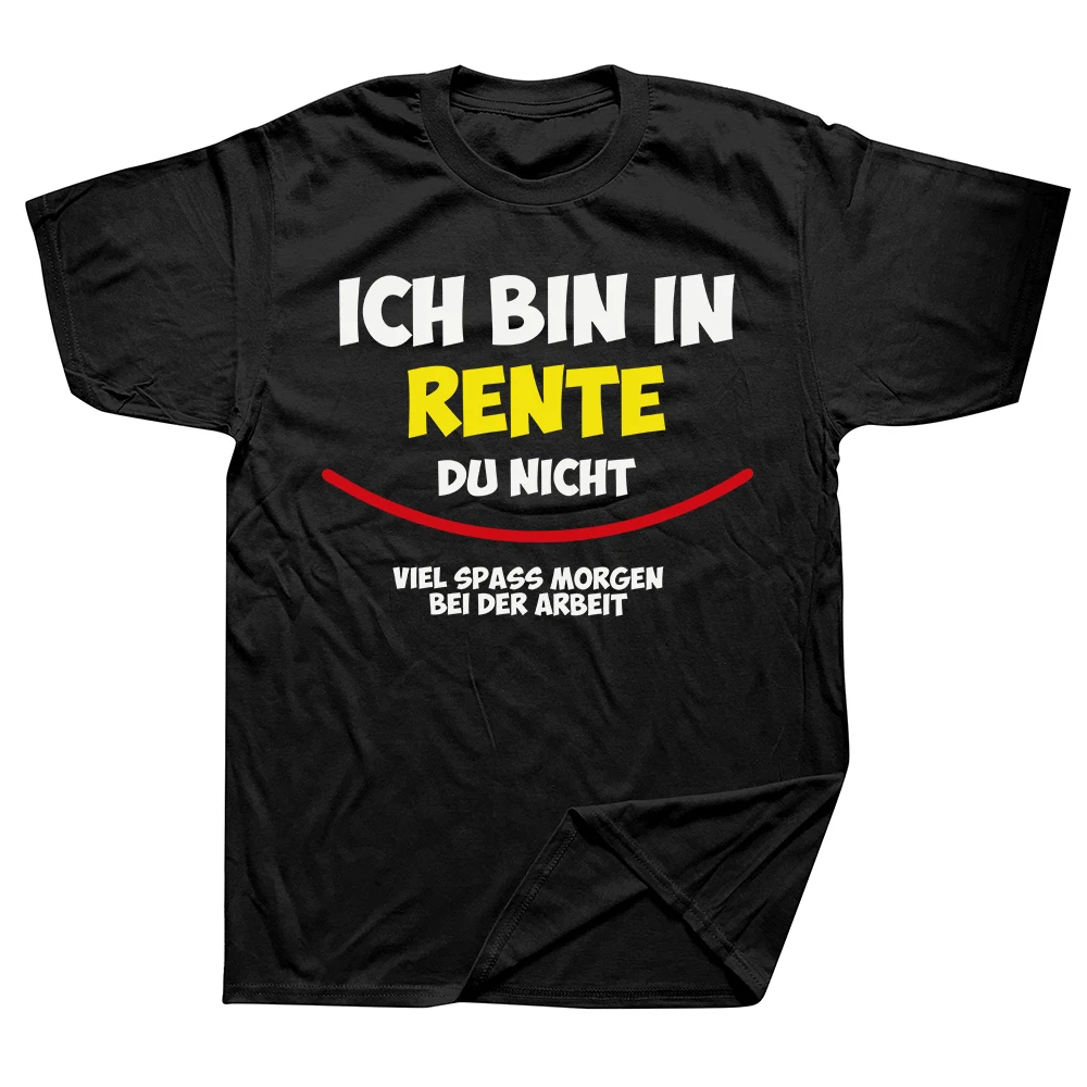 Ich Bin in Rente Du Nicht Rentner T-Shirt, lustiges Muster, Sommermode, lässig, bequem, kurzärmeliges Oberteil aus weicher Baumwolle