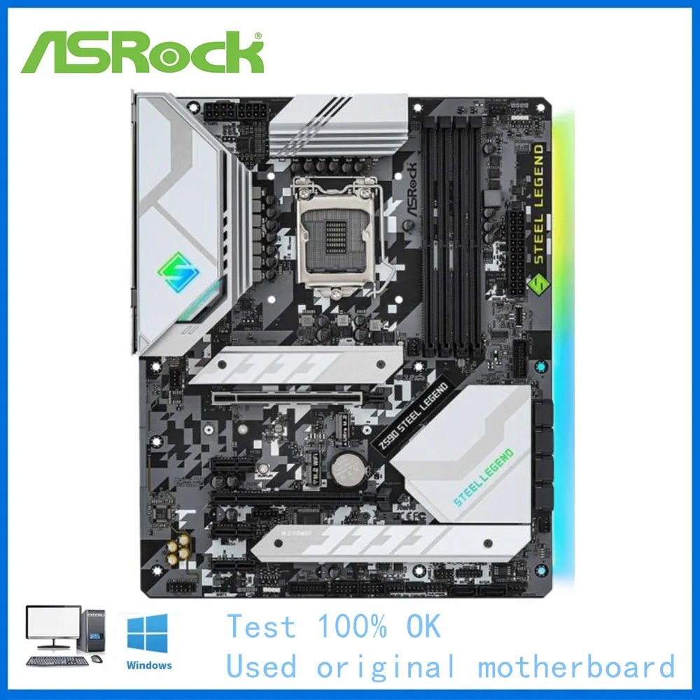 Z590 Usato Per Asrock Z590 Steel Legend Socket Lga1200 Ddr4 Desktop Mainboard 11Th 10Th Gen Supporto Per Scheda Madre 11900K 10700K