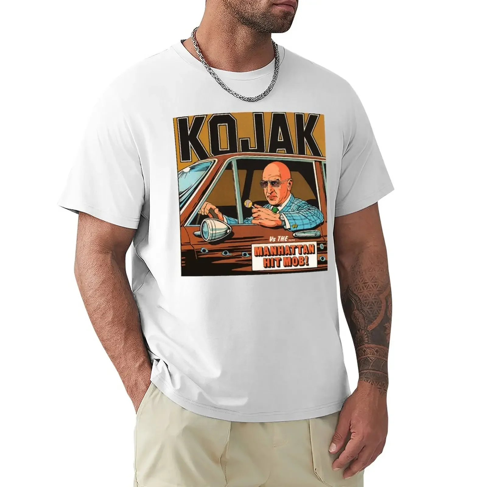 Kojak - Vintage Retro Tv Detective Cop Show 70S T-Shirt Plus Size Top Top Felpe, Uomo