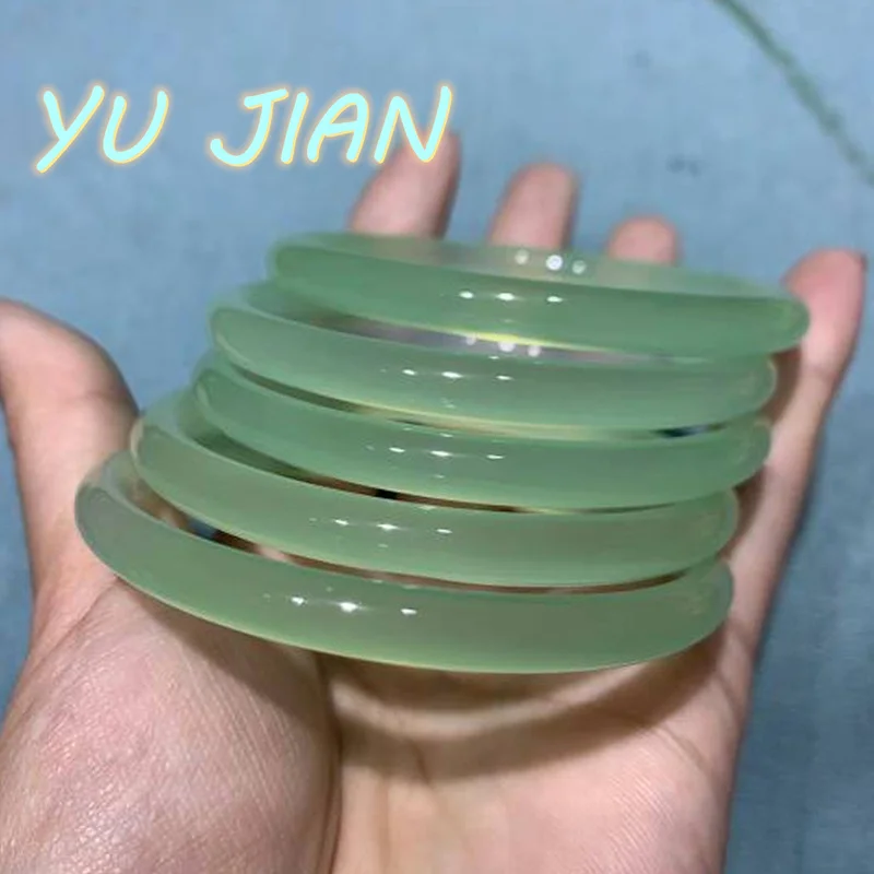 New High Ice Natural Emerald Violet Chalcedony Bracelet Quality Elegant Delicate Bangles Exquisite Handring Fine Jewellry