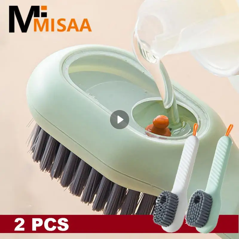 Multifunction Shoe Brush Soft Bristled Liquid Filled Up Wash Shoe Household Cleaning Clothes Board Clean Kitchen Accessories